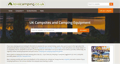 Desktop Screenshot of lovecamping.co.uk